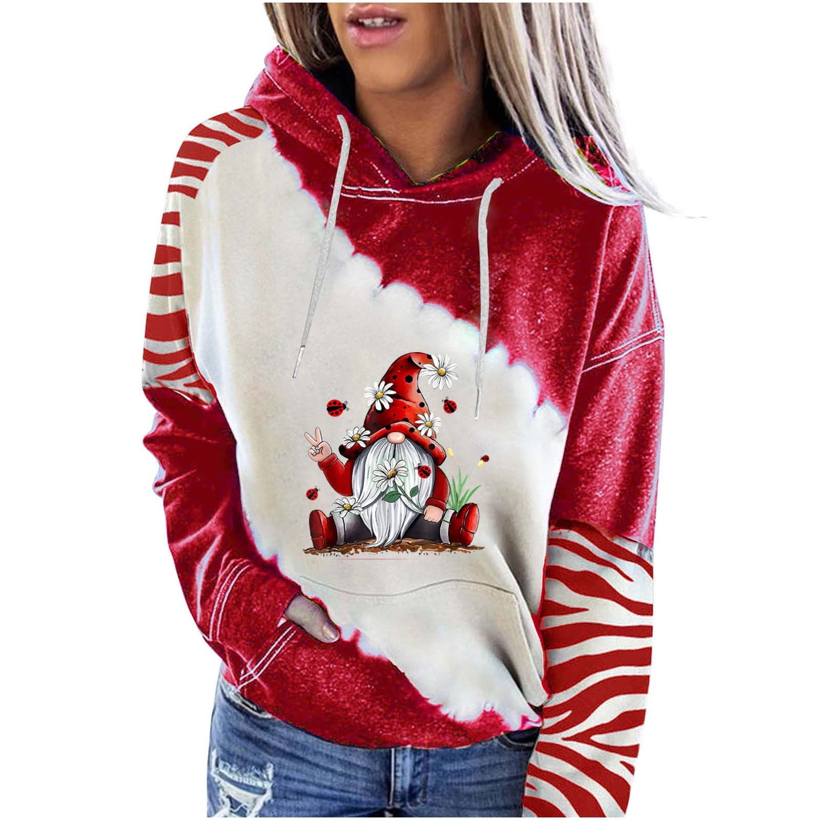 Fall Hoodie For Women Long Sleeve Hoodies Shirts Christmas Hoodies Top ...