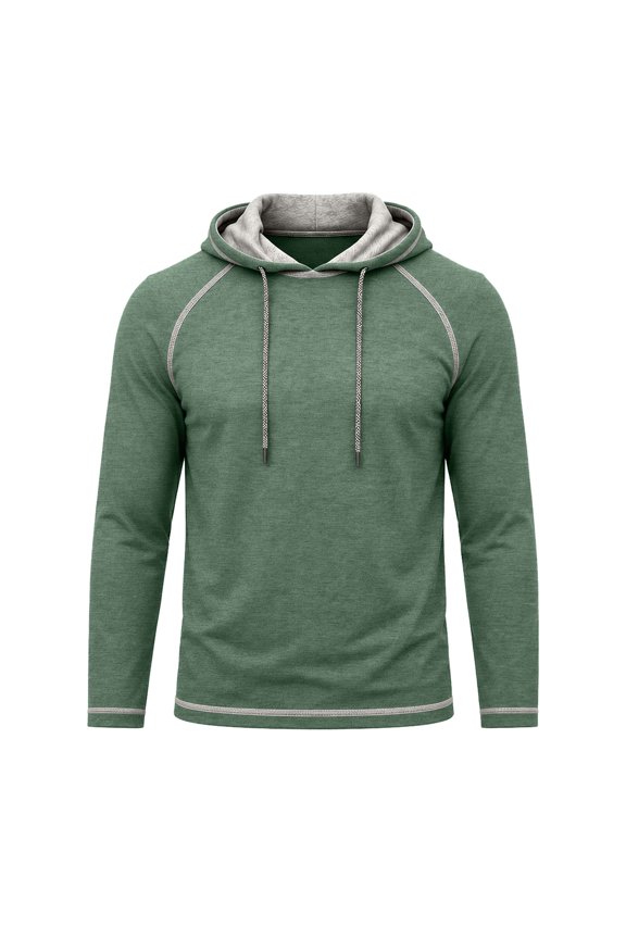 Fall Hoodies for Men Drawstring Raglan Long Sleeve Casual Pullover Athletic Workout Tops Dad Gifts