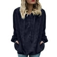 thumbnail image 1 of Fall Hoodies for Women Plus Size 2025 Hooded Sweatshirt Coat Winter Warm Wool Zipper Pockets Cotton Coat Outwear, 1 of 5
