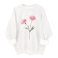 thumbnail image 1 of Fall Hoodless Sweatshirt for Women Printed Casual Crewneck Long Sleeve Ladies Loose Hoodless Sweatshirts, 1 of 4