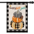 thumbnail image 1 of Fall House Flag Happy Fall Y''all Pumpkin Welcome Flags Double Sided Vertical Burlap Yard Outdoor Autumn Thanksgiving Decor 28x40 Inch, 1 of 6
