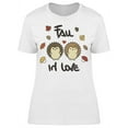 thumbnail image 1 of Fall In Love Hedgehog Drawing T-Shirt Women -Image by Shutterstock, Female Small, 1 of 2