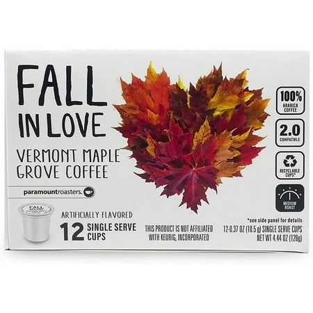 Fall In Love Vermont Maple Grove Coffee K-Cup Pods 12 Count