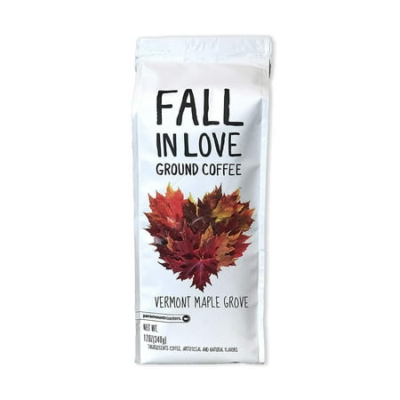 Paramount Roasters, Fall In Love Vermont Maple Grove Flavored Coffee, 12 oz bag, Medium Roast