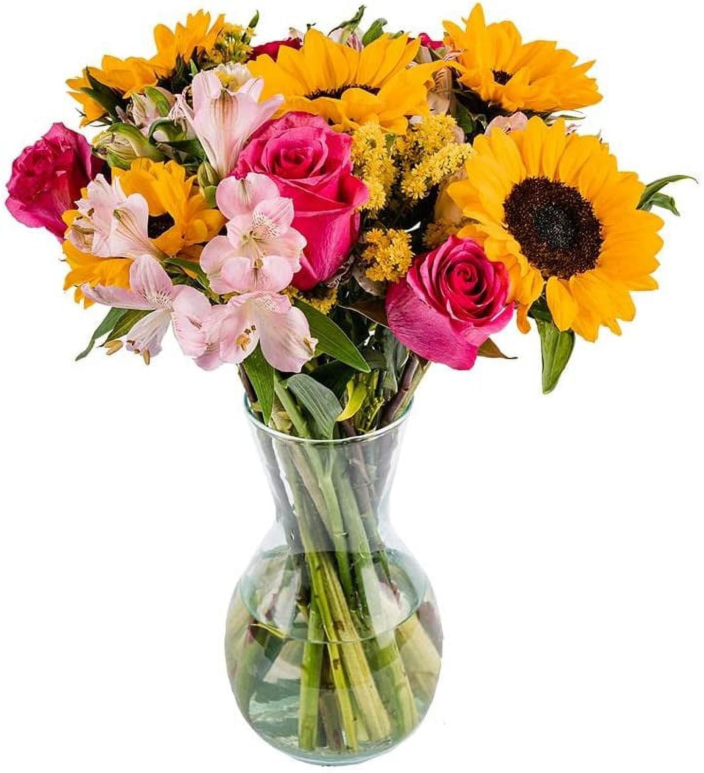 Fall In Love by Arabella Bouquets in a Free Elegant Hand-Blown Glass