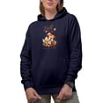 thumbnail image 1 of Fall Is My Favorite Color, Mushrooms & Autumn Leaves Art Merch Gift, Navy Blue Hooded Sweatshirt or Hoodie, 2XL, 1 of 5