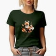 thumbnail image 1 of Fall Is Proof That Change Is Beautiful, Watercolor Fox & Autumn Leaves Merch Gift, Military Green T-Shirt, Small, 1 of 5
