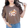 thumbnail image 1 of Fall Is in the Air, Watercolor Love Birds Art, Espresso Comfort Colors T-Shirt, 3XL, 1 of 1