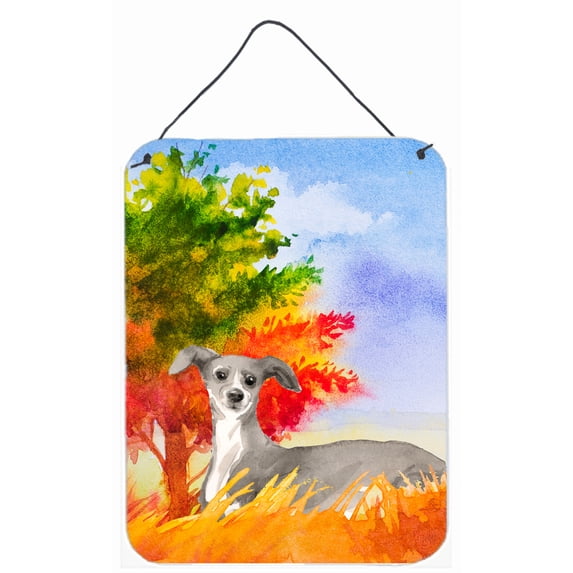 Fall Italian Greyhound Wall or Door Hanging Prints