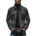 thumbnail image 1 of Fall Jacket Men Vintage Lapel Button Down Corduroy Multi-Pockets Trendy Coat Outerwear, 1 of 4