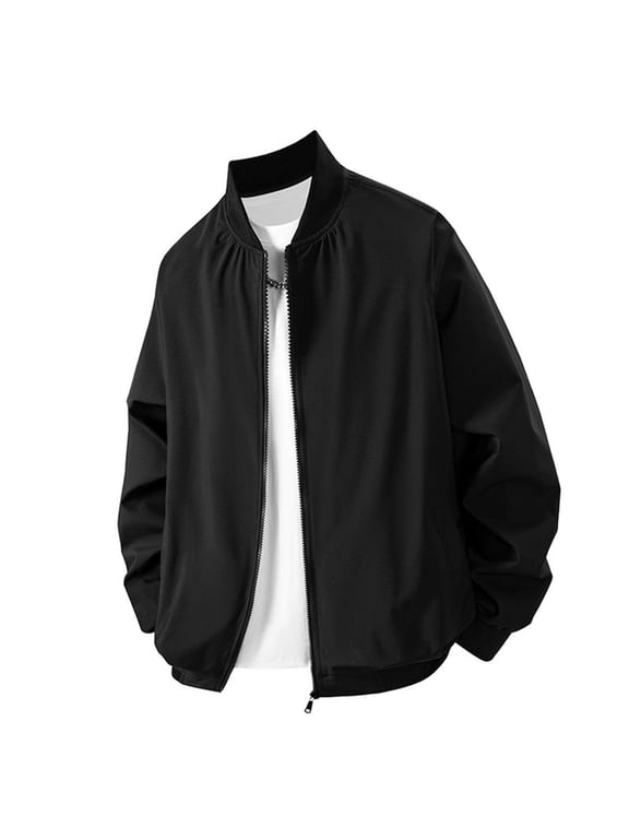 Fall Jacket Sevevn Men Bomber Jacket Lightweight Windbreaker Jackets Casual Softshell Flight Fashion Winter Fall Coat with Pocket