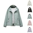 thumbnail image 1 of Fall Jacket for Women 2025 Fall Long Sleeve Lightweight Zip Up Hooded Jackets Jackets with Pockets Outerwear, 1 of 5