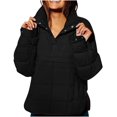 thumbnail image 1 of Fall Jackets For Women 2025 Sevevn Women's Quilted Pullover Puffer Jacket Stand Collar Oversize Winter Coat Tops, 1 of 9
