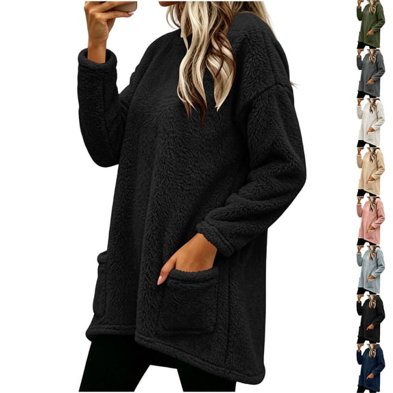 Fall Jackets For Women Women's Fashion Solid Color Long Sleeve Winter Leisure Elegant Jacket Black S