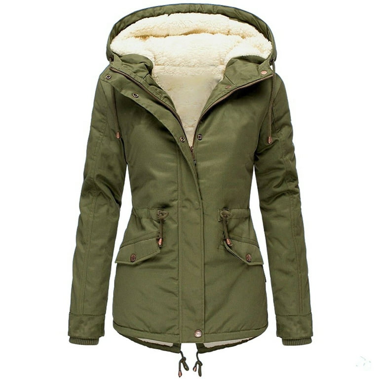 Women Casual Thicker Winter Jacket Windproof Warm Thicken Coats for Girl  Woman Mother Lover XL Black