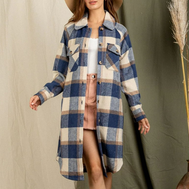 Fall Jackets for Women Plaid Blazers for Women Womens Casual 