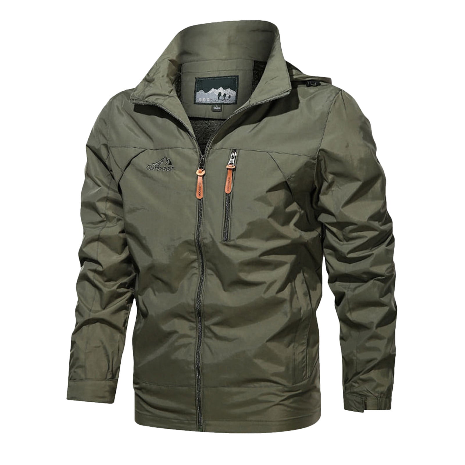 Fall Jackets for Men Casual Solid Color Outdoor Lapel Multi Pocket Trench Coats - Walmart.com