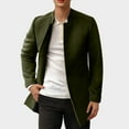 thumbnail image 1 of Fall Jackets for Men without Hood Fashion Casual Solid Color Buttons Pockets Long Sleeve without Hood Casual Long Outwear Trench Coat, 1 of 6