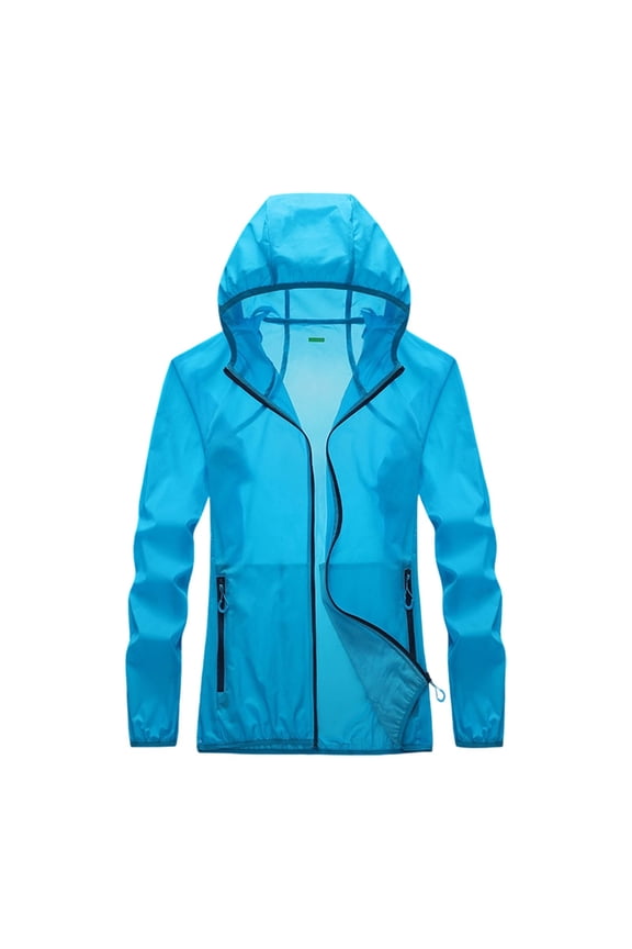 Fall Jackets for Women Trendy Lightweight Sun Breathable Casual Shielding Windproof Thin Women'S Coats, Jackets & Vests,Blue,2XL