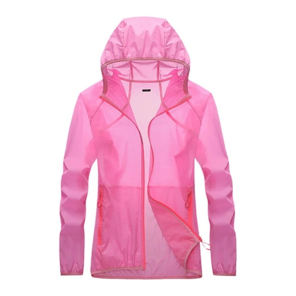 Fall Jackets for Women Trendy Lightweight Sun Breathable Casual Shielding Windproof Thin Women'S Coats, Jackets & Vests,Pink,3XL