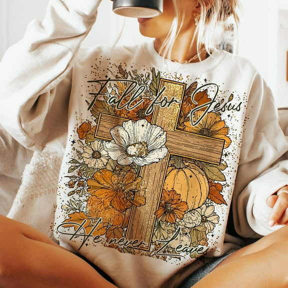 Fall For Jesus He Leaves Leaves Sweatshirt, Fall Coquette Bow Sweatshirt, Fall Sweatshirt, Autumn Pumpkin Sweatshirt, Autumn Shirt, Christian Sweatshirt