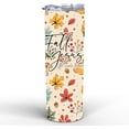 thumbnail image 1 of Fall for Jesus, He Never Leaves Fall Tumbler - Holiday Coffee Mug Fall Pumpkin Skinny Tumblers 20Oz - Fall Gifts, Autumn Gifts, Birthday Gifts for Women, Girls, Besties, Mom, Aunt, Coworker, 1 of 5