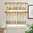 thumbnail image 1 of Fall Kitchen Curtain and Valances Set, Seasonal Autumn Thanksgiving Curtains Set Rod Pocket Tier for Living Room Sunflower Window 36 Inch Length Harvest Pumpkins Maples Decor, 1 of 5