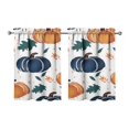 thumbnail image 1 of Fall Kitchen Curtains 36 Inch Short - 2 Panel Set, Autumn Harvest Print, Rod Pocket Window Treatment for Thanksgiving, Farmhouse, Cafe, Living Room - Machine Washable, 1 of 4