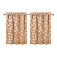 thumbnail image 1 of Fall Kitchen Curtains 36 Inch Short - 2 Panel Set, Autumn Harvest Print, Rod Pocket Window Treatment for Thanksgiving, Farmhouse, Cafe, Living Room - Machine Washable, 1 of 4