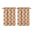 thumbnail image 1 of Fall Kitchen Curtains 36 Inch Short - 2 Panel Set, Autumn Harvest Print, Rod Pocket Window Treatment for Thanksgiving, Farmhouse, Cafe, Living Room - Machine Washable, 1 of 4