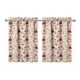 thumbnail image 1 of Fall Kitchen Curtains 36 Inch Short - 2 Panel Set, Autumn Harvest Print, Rod Pocket Window Treatment for Thanksgiving, Farmhouse, Cafe, Living Room - Machine Washable, 1 of 4
