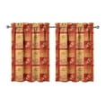 thumbnail image 1 of Fall Kitchen Curtains 36 Inch Short - 2 Panel Set, Autumn Harvest Print, Rod Pocket Window Treatment for Thanksgiving, Farmhouse, Cafe, Living Room - Machine Washable, 1 of 4