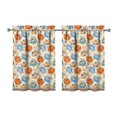 thumbnail image 1 of Fall Kitchen Curtains 36 Inch Short - 2 Panel Set, Autumn Harvest Print, Rod Pocket Window Treatment for Thanksgiving, Farmhouse, Cafe, Living Room - Machine Washable, 1 of 4