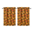 thumbnail image 1 of Fall Kitchen Curtains 36 Inch Short - 2 Panel Set, Autumn Harvest Print, Rod Pocket Window Treatment for Thanksgiving, Farmhouse, Cafe, Living Room - Machine Washable, 1 of 4