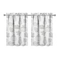 thumbnail image 1 of Fall Kitchen Curtains 36 Inch Short - 2 Panel Set, Autumn Harvest Print, Rod Pocket Window Treatment for Thanksgiving, Farmhouse, Cafe, Living Room - Machine Washable, 1 of 4