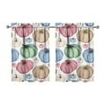 thumbnail image 1 of Fall Kitchen Curtains 36 Inch Short - 2 Panel Set, Autumn Harvest Print, Rod Pocket Window Treatment for Thanksgiving, Farmhouse, Cafe, Living Room - Machine Washable, 1 of 4