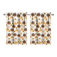 thumbnail image 1 of Fall Kitchen Curtains 36 Inch Short - 2 Panel Set, Autumn Harvest Print, Rod Pocket Window Treatment for Thanksgiving, Farmhouse, Cafe, Living Room - Machine Washable, 1 of 4