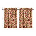 thumbnail image 1 of Fall Kitchen Curtains 36 Inch Short - 2 Panel Set, Autumn Harvest Print, Rod Pocket Window Treatment for Thanksgiving, Farmhouse, Cafe, Living Room - Machine Washable, 1 of 4