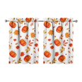 thumbnail image 1 of Fall Kitchen Curtains 36 Inch Short - 2 Panel Set, Autumn Harvest Print, Rod Pocket Window Treatment for Thanksgiving, Farmhouse, Cafe, Living Room - Machine Washable, 1 of 4