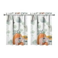 thumbnail image 1 of Fall Kitchen Curtains 36 Inch Short - 2 Panel Set, Autumn Harvest Print, Rod Pocket Window Treatment for Thanksgiving, Farmhouse, Cafe, Living Room - Machine Washable, 1 of 4
