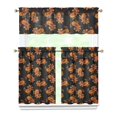 thumbnail image 1 of Fall Kitchen Curtains 36 Inch Short - 3 Panel Set, Autumn Harvest Print, Rod Pocket Window Treatment for Thanksgiving, Farmhouse, Cafe, Living Room - Machine Washable, 1 of 6