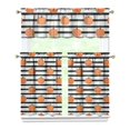 thumbnail image 1 of Fall Kitchen Curtains 36 Inch Short - 3 Panel Set, Autumn Harvest Print, Rod Pocket Window Treatment for Thanksgiving, Farmhouse, Cafe, Living Room - Machine Washable, 1 of 6