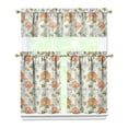 thumbnail image 1 of Fall Kitchen Curtains 36 Inch Short - 3 Panel Set, Autumn Harvest Print, Rod Pocket Window Treatment for Thanksgiving, Farmhouse, Cafe, Living Room - Machine Washable, 1 of 6