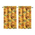 thumbnail image 1 of Fall Kitchen Curtains 39 Inch Short - 32Panel Set, Autumn Harvest Print, Rod Pocket Window Treatment for Thanksgiving, Farmhouse, Cafe, Living Room - Machine Washable, 1 of 4