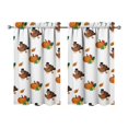 thumbnail image 1 of Fall Kitchen Curtains 39 Inch Short - 32Panel Set, Autumn Harvest Print, Rod Pocket Window Treatment for Thanksgiving, Farmhouse, Cafe, Living Room - Machine Washable, 1 of 4