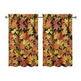 thumbnail image 1 of Fall Kitchen Curtains 39 Inch Short - 32Panel Set, Autumn Harvest Print, Rod Pocket Window Treatment for Thanksgiving, Farmhouse, Cafe, Living Room - Machine Washable, 1 of 4