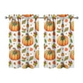 thumbnail image 1 of Fall Kitchen Curtains 39 Inch Short - 32Panel Set, Autumn Harvest Print, Rod Pocket Window Treatment for Thanksgiving, Farmhouse, Cafe, Living Room - Machine Washable, 1 of 4