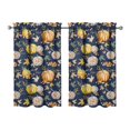 thumbnail image 1 of Fall Kitchen Curtains 39 Inch Short - 32Panel Set, Autumn Harvest Print, Rod Pocket Window Treatment for Thanksgiving, Farmhouse, Cafe, Living Room - Machine Washable, 1 of 4