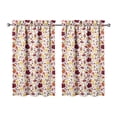 thumbnail image 1 of Fall Kitchen Curtains 39 Inch Short - 32Panel Set, Autumn Harvest Print, Rod Pocket Window Treatment for Thanksgiving, Farmhouse, Cafe, Living Room - Machine Washable, 1 of 4