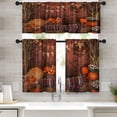 thumbnail image 1 of Fall Kitchen Curtains Autumn Window Curtains and Valances Set 36 Inch, Farmhouse Pumpkin Rustic Short Tier Curtain for Kitchen, Thanksgiving Harvest Small Kitchen Decor, 1 of 6